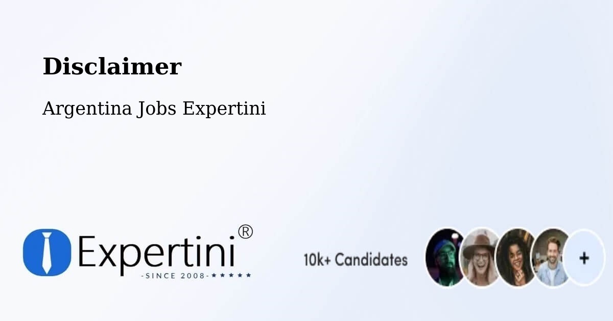 Disclaimer – Río Cuarto - Argentina Jobs Expertini